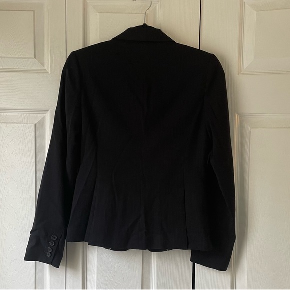 Banana Republic black pinstripe blazer jacket size 0 - Picture 3 of 14